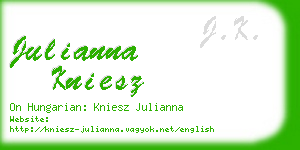 julianna kniesz business card